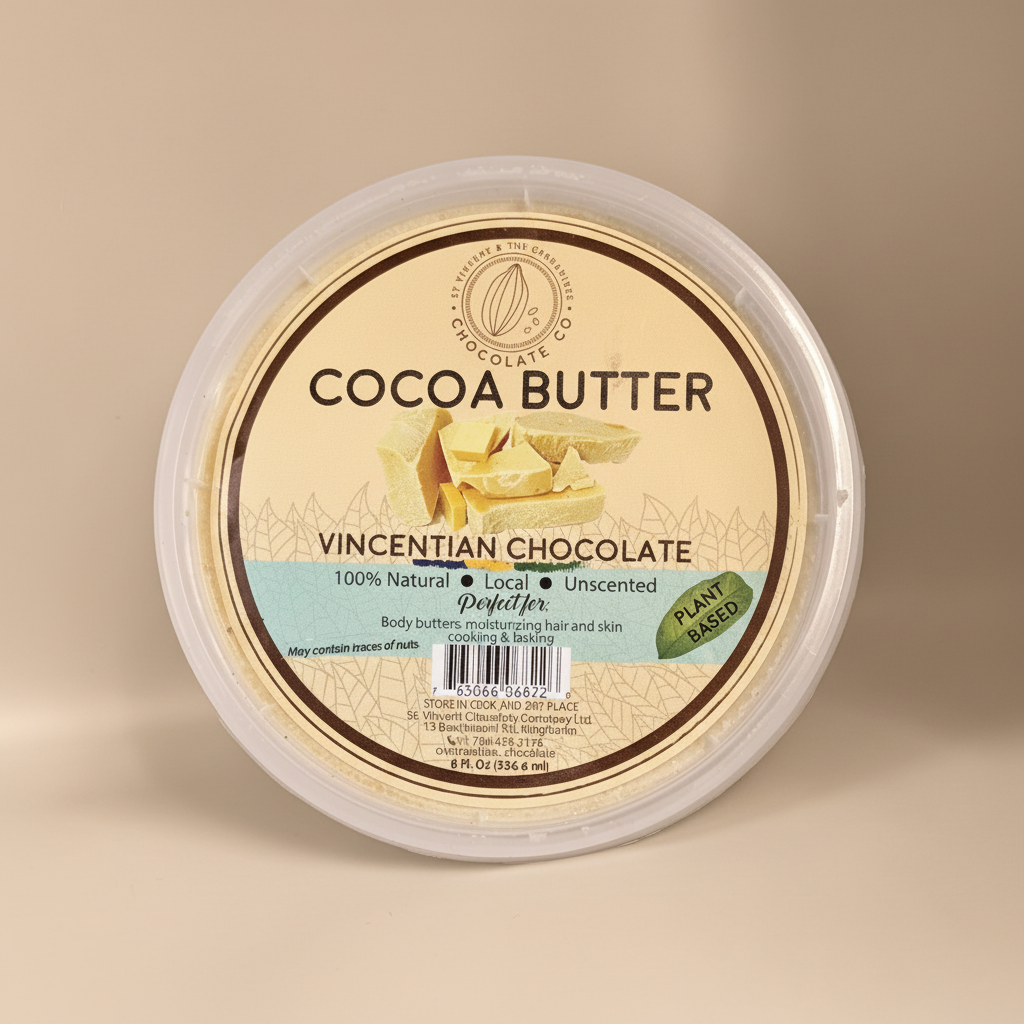 St Vincent Chocolate Cocoa Butter 8oz - 100% Natural Vincentian Chocolate