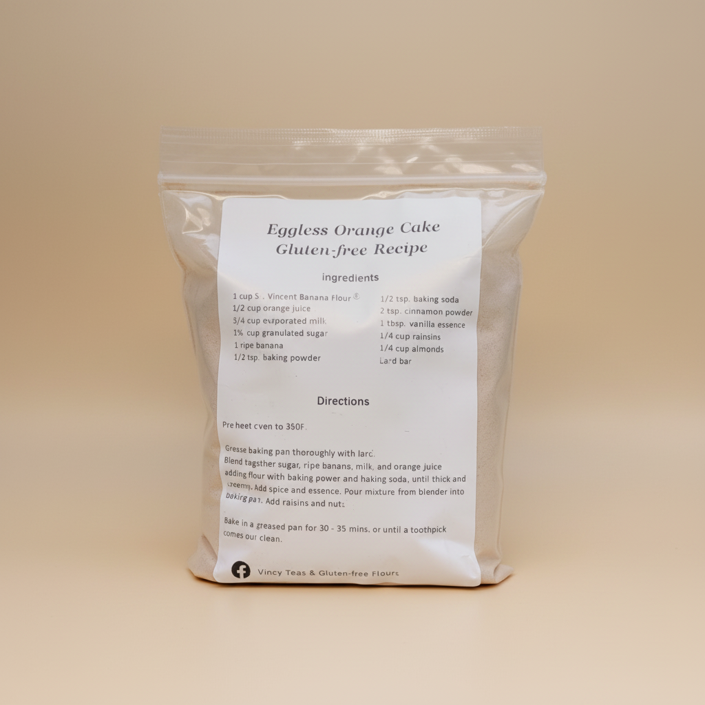 Yurumein Foods Banana Flour 1lb - Gluten-Free - Back