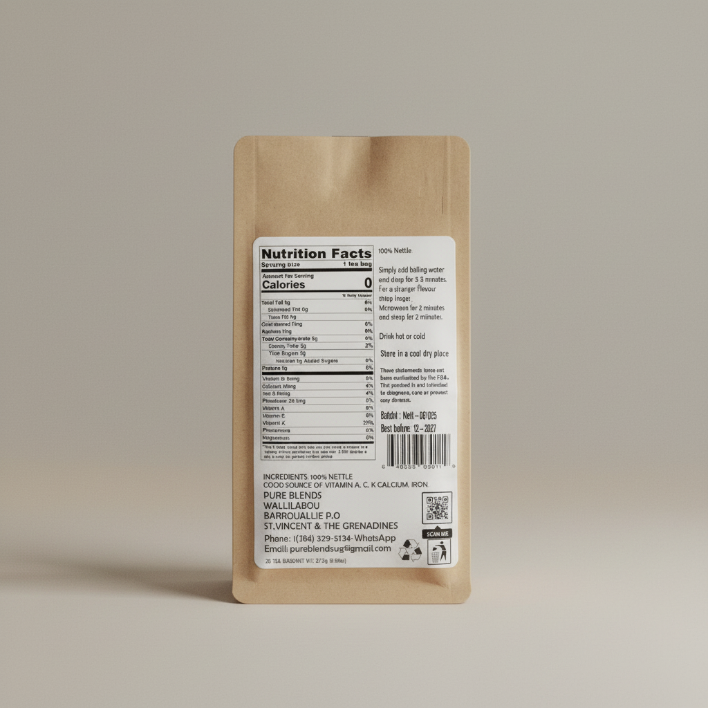 Nettle Tea Back - Neutral Background