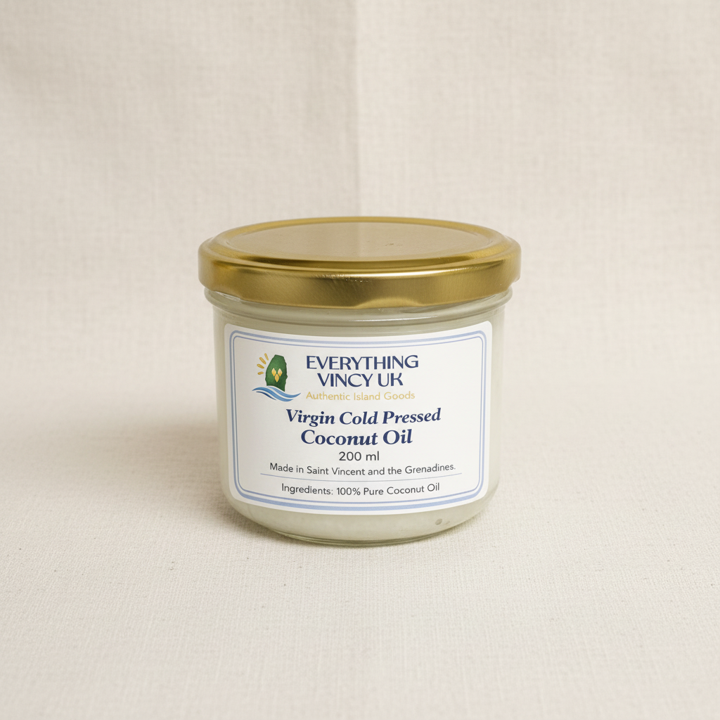 Virgin Cold Pressed Coconut Oil 200ml - 100% Pure Caribbean Coconut Oil